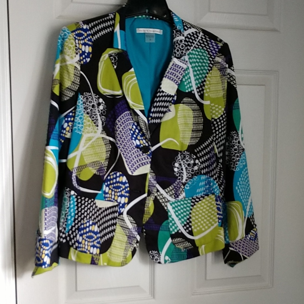 Peter nygard jacket size 8 multicolor